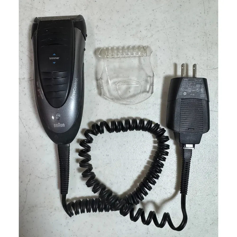 Braun 5497 Shaver / Razor with Power Adapter Charging Cord Cable Tested